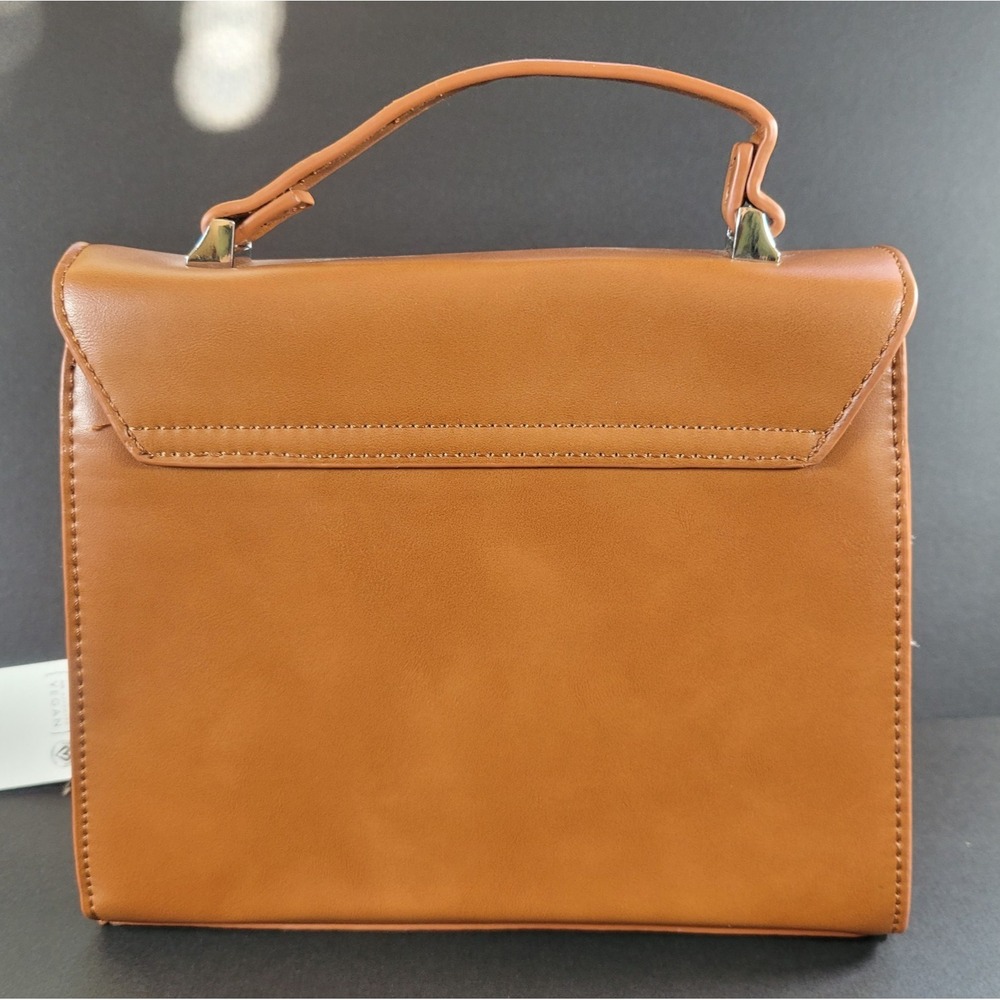 Urban Expressions Brown Vegan Leather Purse With Crossbody Strap - Picture 2 of 5